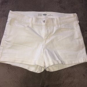 White Jean Shorts